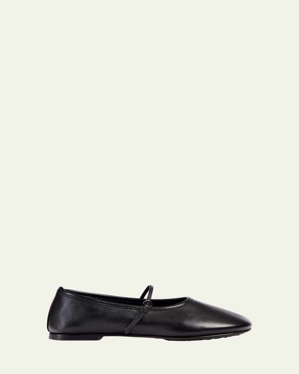 Winter Leather Mary Jane Ballerina Flats